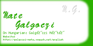 mate galgoczi business card